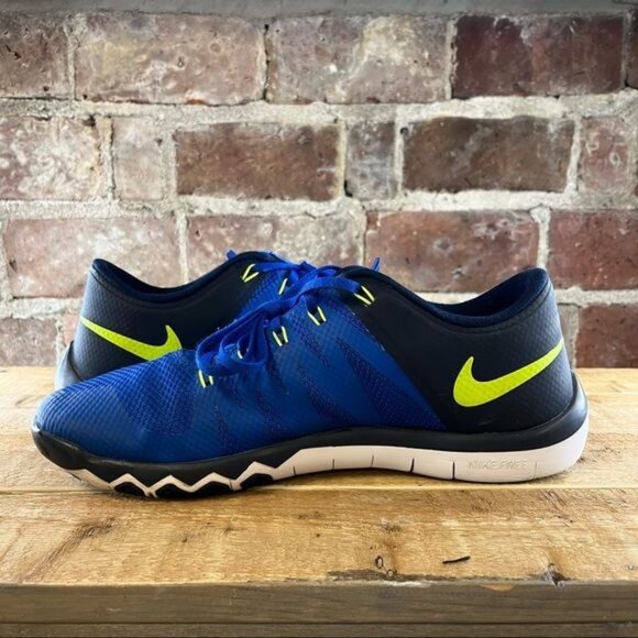 Nike Free Trainer 5.0 V6 Game Black &amp; Blue Sz 11.5 (719922-470) - Picture 6 of 11